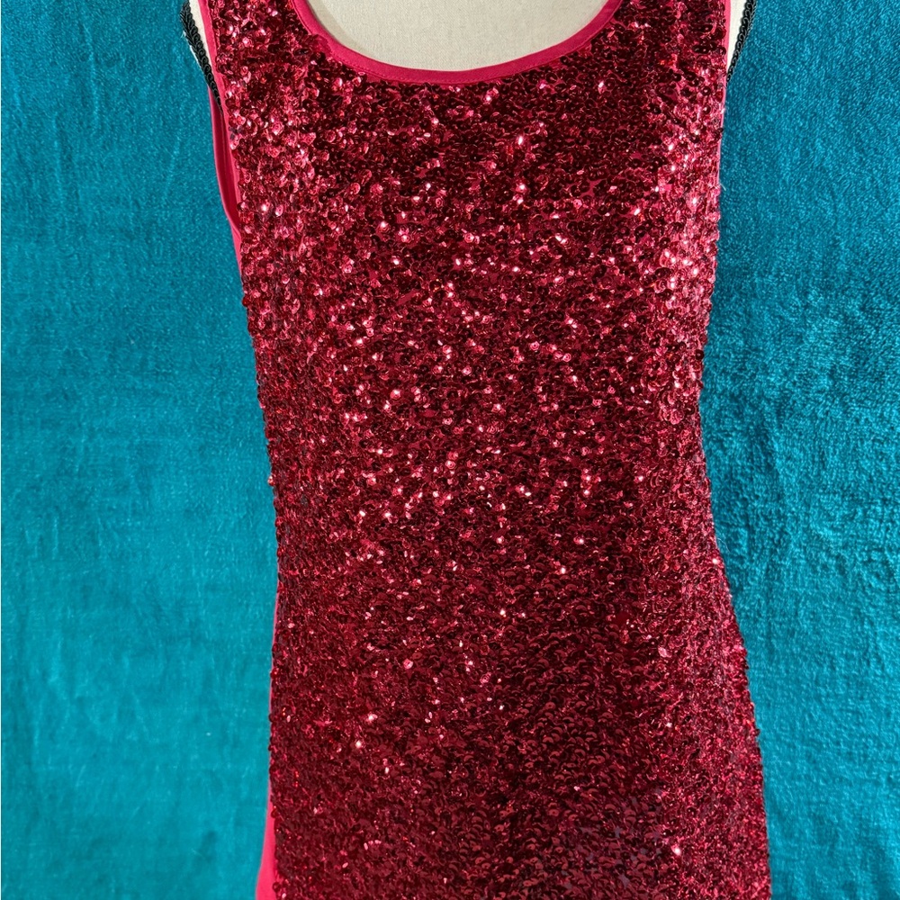 Sequin Red Tank Top